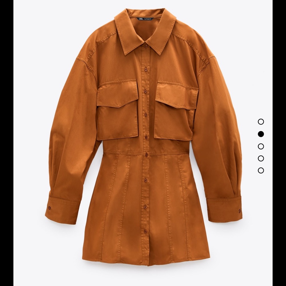 Zara Poplin shirt with pockets